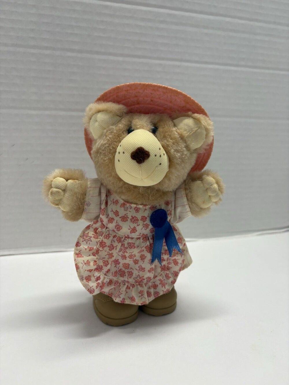 1986 Wendys Kids Meal Furskins Hatti Plush Stuffed Teddy Bear Country